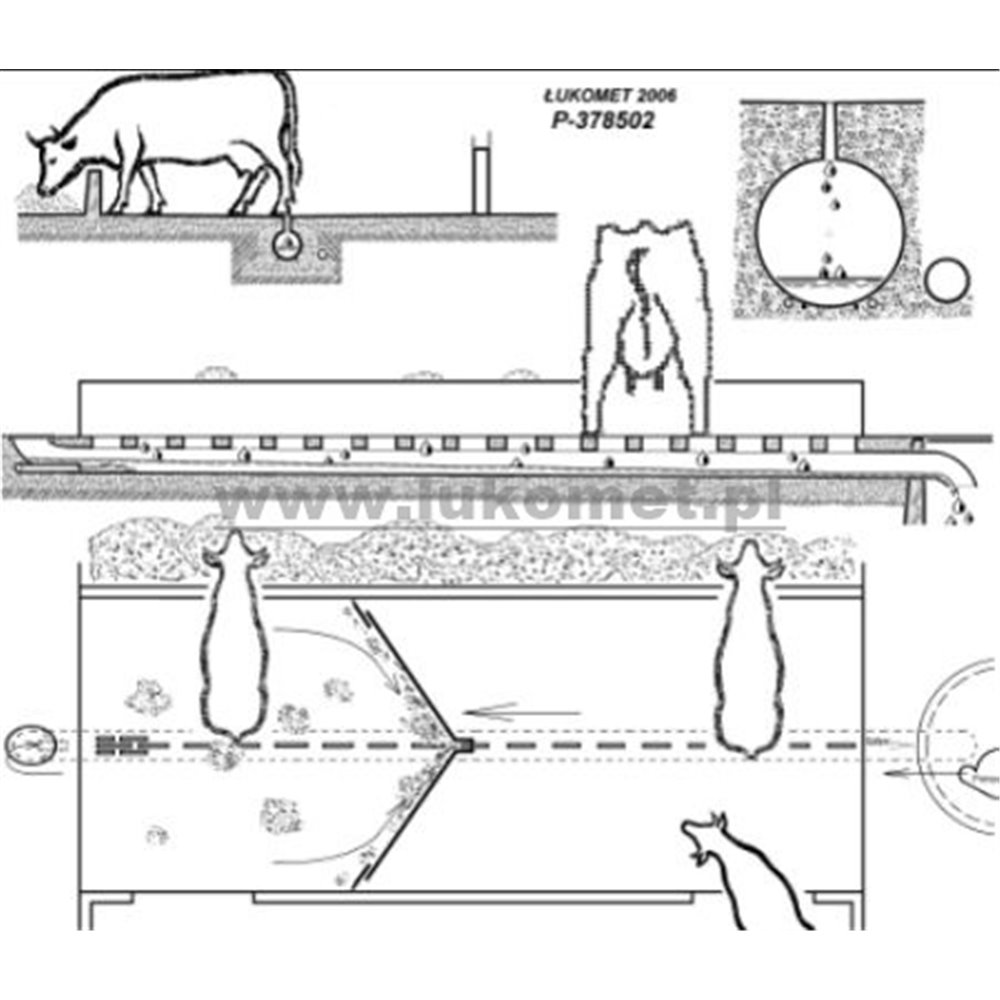 ŁUKOSPŁYW KG system do korytarzy gnojowych