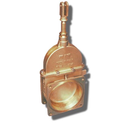 Zasuwy mosiężne kołnierzowe do dźwigni