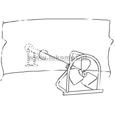 Mieszadło ciągnikowe przez ścianę