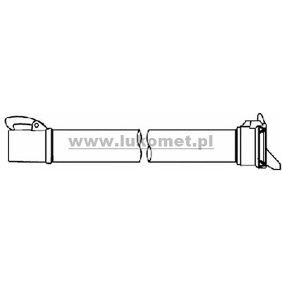 Rura przelotowa aluminiowa z  szybkozłączami hakowymi ESP