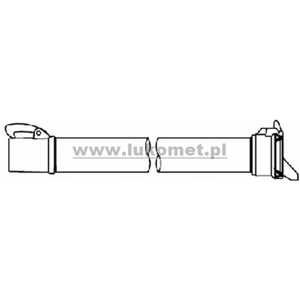 Rura przelotowa aluminiowa z  szybkozłączami hakowymi ESP