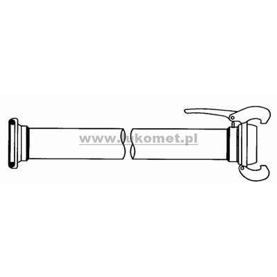 Rura przelotowa aluminiowa z okuciami aluminiowymi BAUER ESP