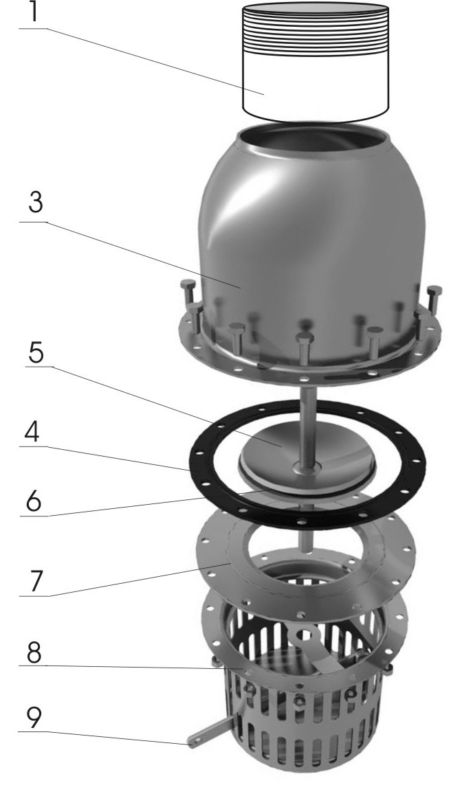 Kosze ssące z zaworem zwrotnym, proste gwintowane